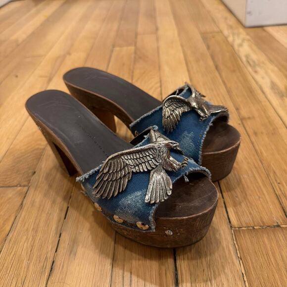 Giuseppe Zanotti Shoes - Rare vintage giuseppe zanotti wooden